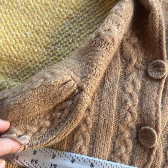 Vintage merino wool sweater skirt set hand knit by Grace 1967 camel gorgeous 6 8 - Picture 7 of 13